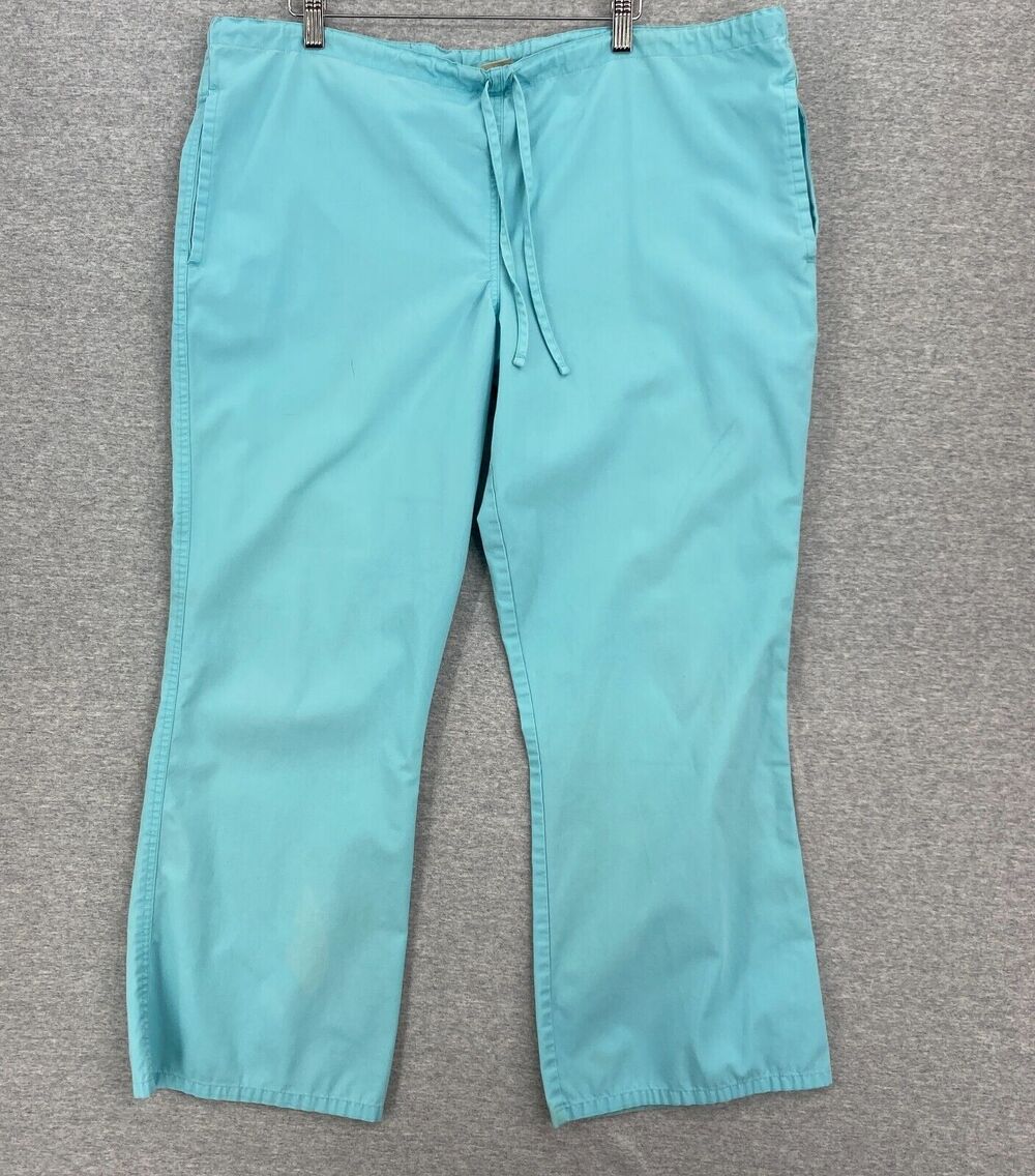 Tafford Scrub Pants Womens Medium Blue Bottoms Nurse Vet Medical Uniform Pants